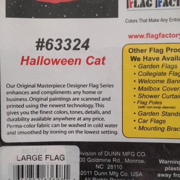 Halloween Black Cat Large Yard Flag New - Picture 5 of 6